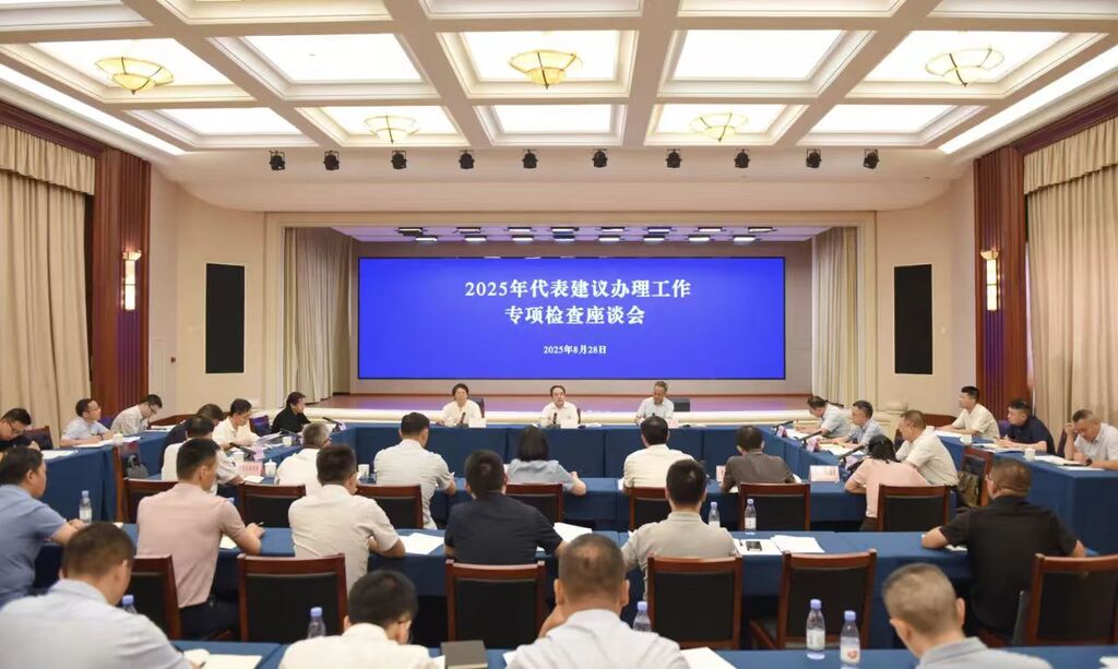 2025年8月28日，市人大常委会召开2025年代表建议办理工作专项检查座谈会。（资料图）重庆市人大供图